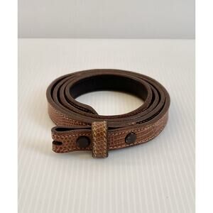 Vintage Barry Kieselstein-Cord Genuine Lizard Size 4 Large Brown Skinny EUC